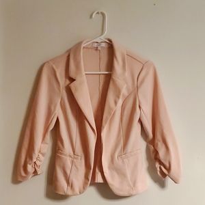 Candie's light pink formal blazer top- medium